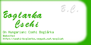 boglarka csehi business card